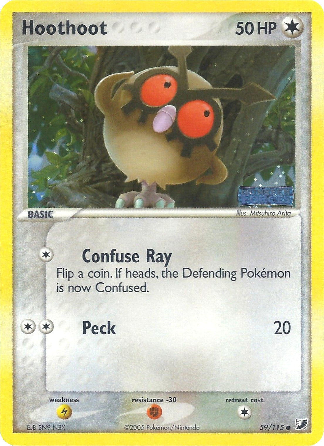 Hoothoot (59/115) (Stamped) [EX: Unseen Forces]