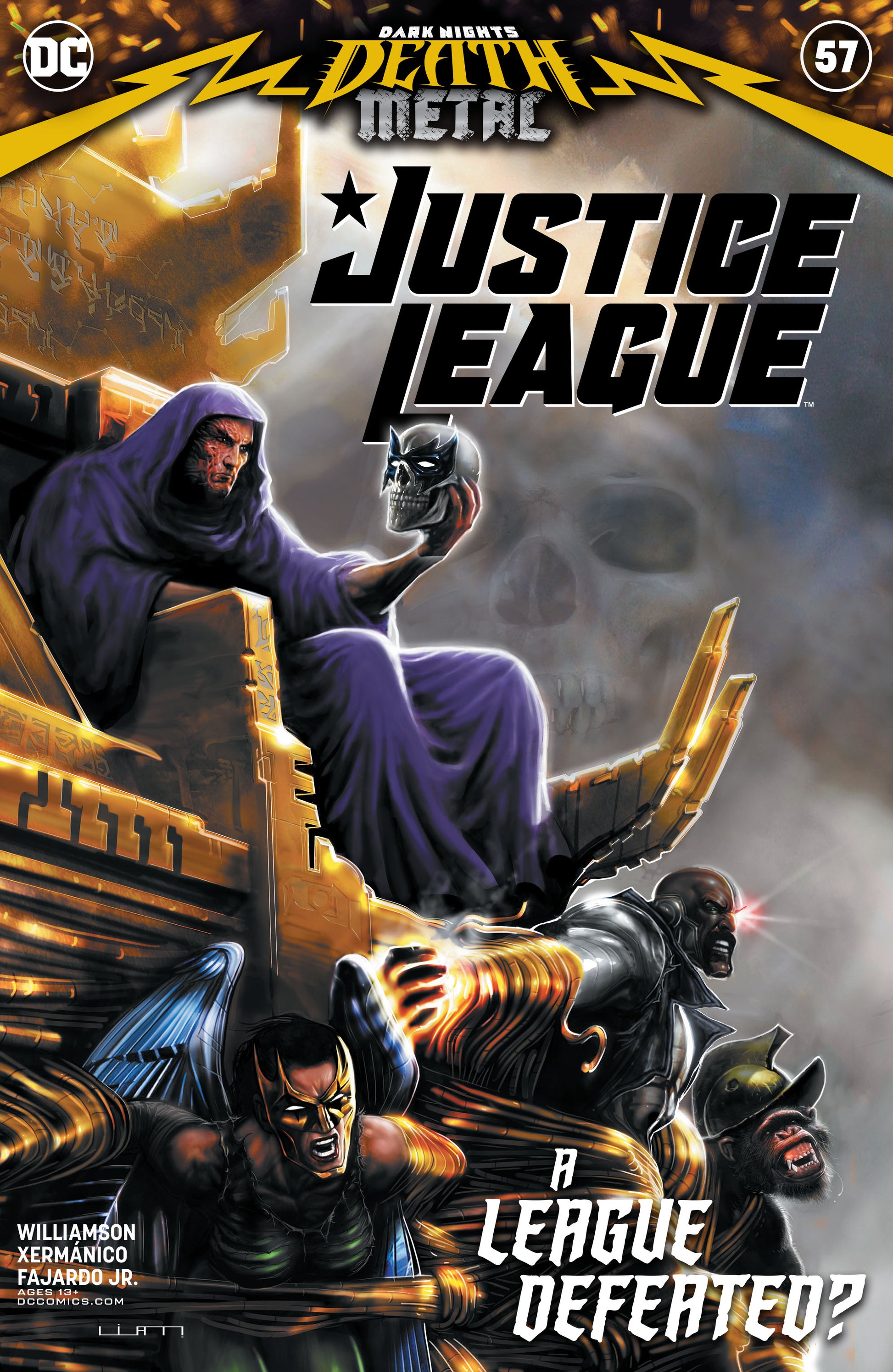 JUSTICE LEAGUE #57 CVR A LIAM SHARP (DARK NIGHTS DEATH METAL