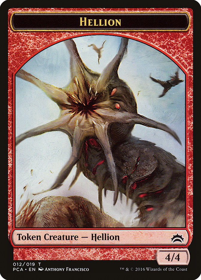 Zombie // Hellion Double-Sided Token [Planechase Anthology Tokens]