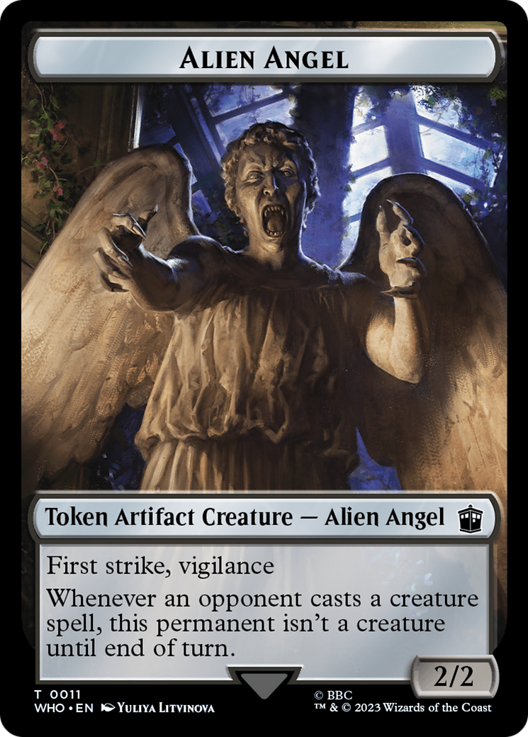 Alien Angel // Food (0025) Double-Sided Token [Doctor Who Tokens]