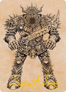 Iron Golem (Showcase) Art Card (Gold-Stamped Signature) [Dungeons & Dragons: Adventures in the Forgotten Realms Art Series]