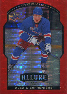 Upper Deck Allure Hockey 2020-21 Red Rainbow Parallel Card 100 Alexis Lafreniere