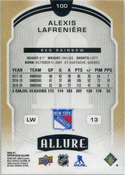 Upper Deck Allure Hockey 2020-21 Red Rainbow Parallel Card 100 Alexis Lafreniere