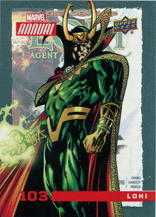 Marvel Annual 2016 Short Print Chase Card 103 Loki