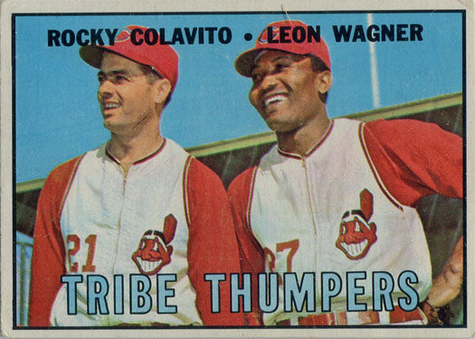 Topps Baseball 1967 Base Card 109 Tribe Thumpers Rocky Colavito/Leon Wagner