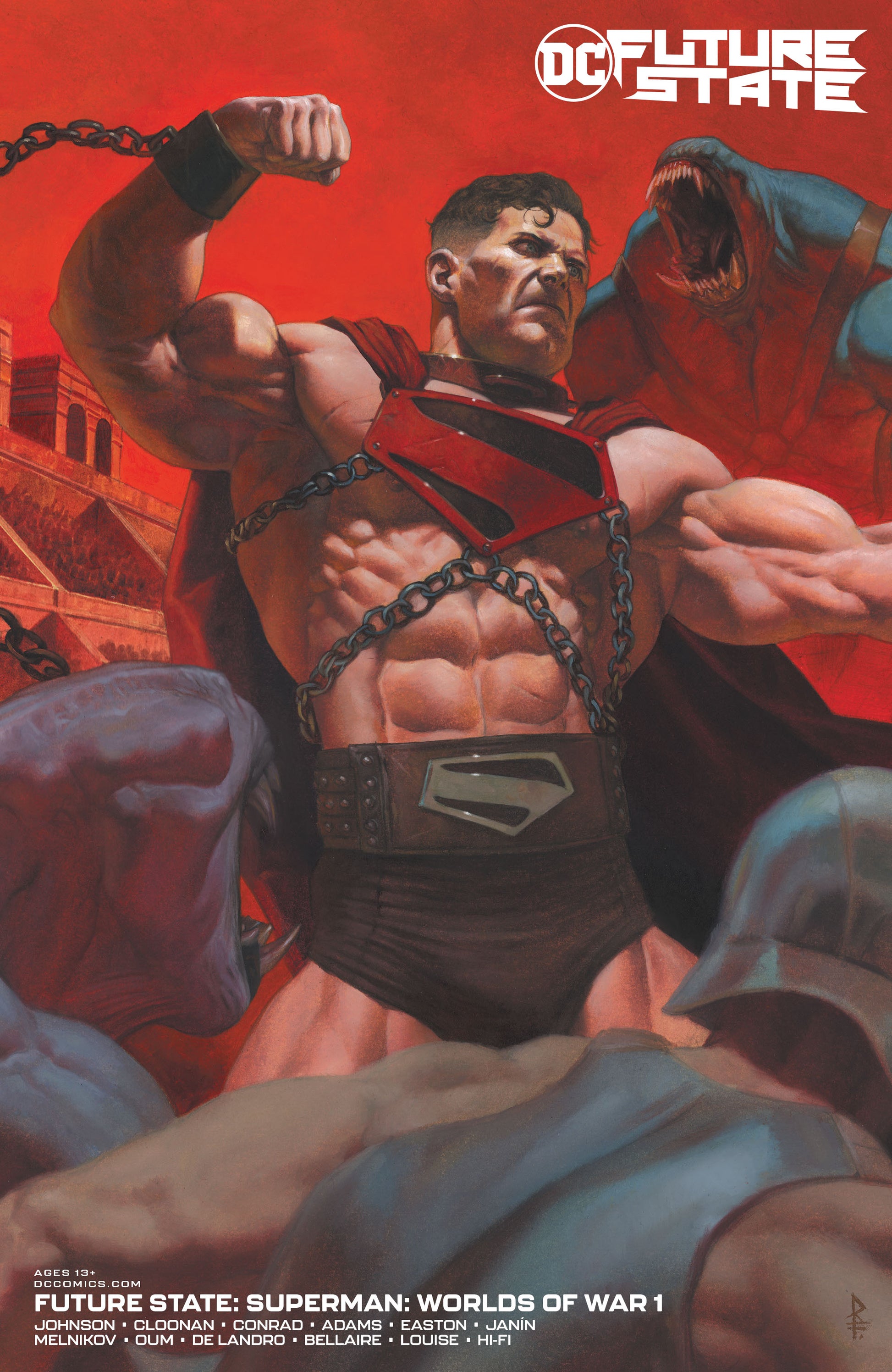 FUTURE STATE SUPERMAN WORLDS OF WAR #1 (OF 2) CVR B RICCARDO