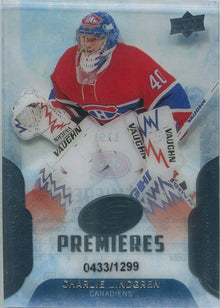 Upper Deck Ice Hockey 2016-17 Ice Premieres Rookie Card 119 Charlie Lindgren