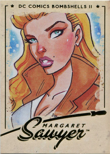 DC Bombshells 2 II Gold Deco Foil Base Variant Card 11 Margaret Sawyer