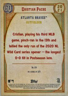 Topps Gypsy Queen Baseball 2021 Chrome Boxtopper Card 124 Cristian Pache