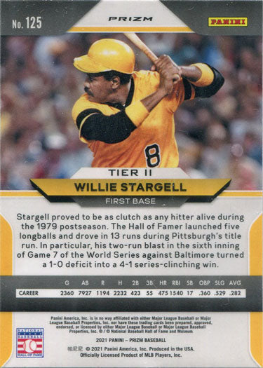 Panini Prizm 2021 Sky Blue Parallel Base Card 125 Willie Stargell