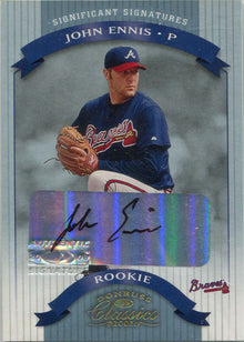 Donruss Classics Baseball 2002 Base Rookie Autograph Card 127 John Ennis 316/500