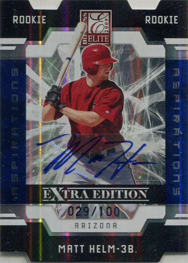 Panini Donruss Elite Extra Ed. Baseball 2009 Rookie Auto Card 128 Matt Helm /100