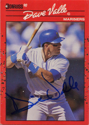 Donruss Baseball 1990 Autographed Base Card 129 Dave Valle