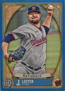 Topps Gypsy Queen Baseball 2021 Blue Parallel Card 12 Jon Lester 092/150
