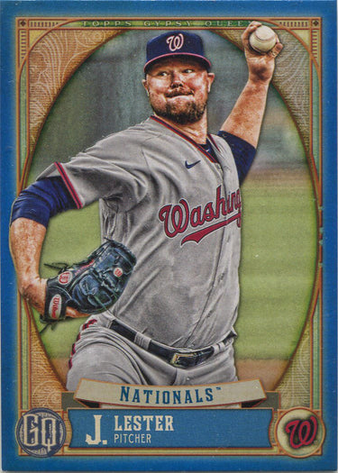 Topps Gypsy Queen Baseball 2021 Blue Parallel Card 12 Jon Lester 092/150