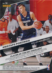 Panini Player of the Day 2020-21 Tango Parallel Card 12 Kristaps Porzingis 62/99