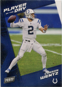 Panini Player Of The Day Football 2021 Base Card 12 Carson Wentz