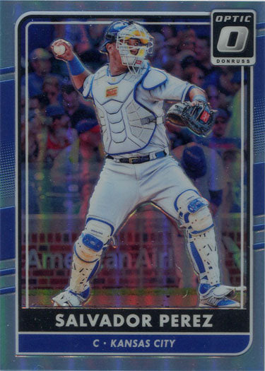 Panini Donruss Optic Baseball 2016 Carolina Blue Parallel Card Salvador Perez