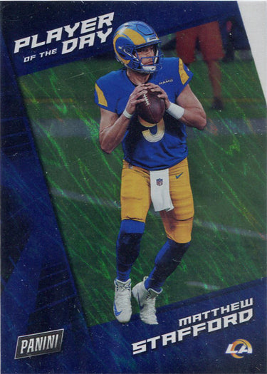 Panini Player Of The Day Football 2021 Silver Parallel Card 14 Matthew Stafford