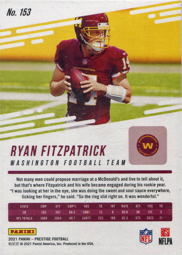 Panini Prestige Football 2021 Xtra Points Orange Parallel Card 153 R Fitzpatrick