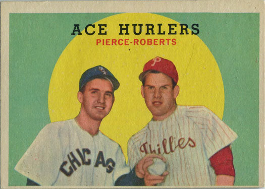 Topps Baseball 1959 Base Card 156 Ace Hurlers Billy Pierce/Robin Roberts