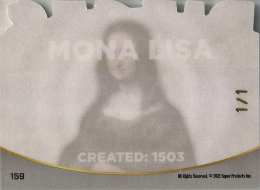 Super Break Pieces of the Past 2021 Cracked Ice Die Cut Parallel Card 159 Mona Lisa 1/1