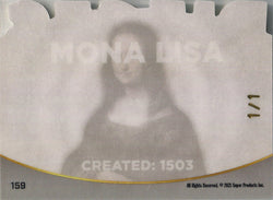 Super Break Pieces of the Past 2021 Cracked Ice Die Cut Parallel Card 159 Mona Lisa 1/1