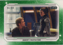 Star Wars Skywalker Saga Green Parallel Base Card 15 Anakins Frustrations 90/99