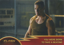 Flash Season 1 Gold Logo Parallel Chase Card #16 You Were Born to Take a Beating
