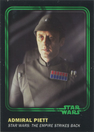 Star Wars Card Trader 2016 Green Parallel Chase Card 16 Piett #41 of 99