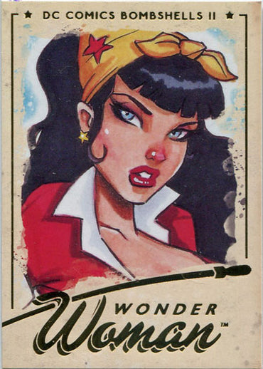 DC Bombshells 2 II Gold Deco Foil Base Variant Card 16 Wonder Woman
