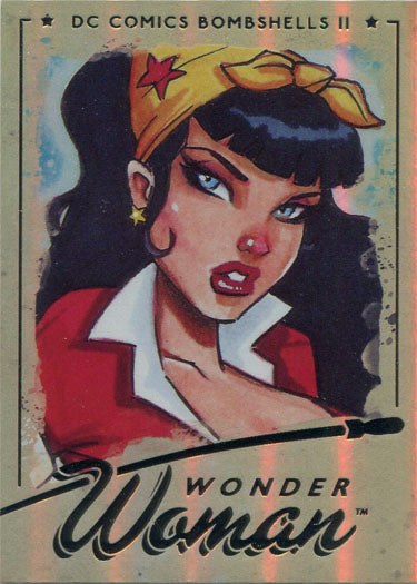 DC Bombshells 2 II Rainbow Foil Board Base Variant Card 16 Wonder Woman