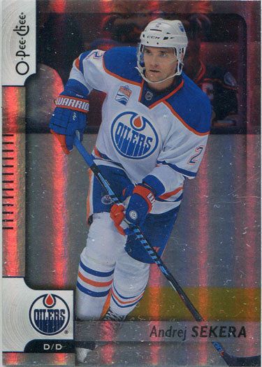 O-Pee-Chee Hockey 2017-18 Rainbow Parallel Base Card 177 Andrej Sekera