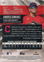 Topps Stadium Club Baseball 2021 Base Card 178 Andres Gimenez
