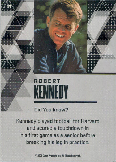 Super Break Pieces of the Past 2021 Blue Foil Parallel Card 17 Robert Kennedy