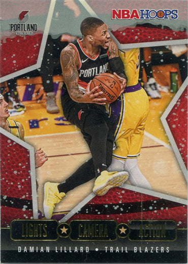 Panini Hoops Basketball 2020-21 Lights Camera Action Gold Foil Card 17 D Lillard