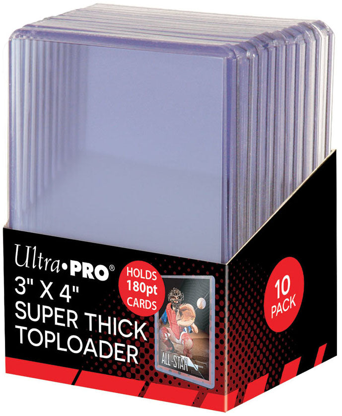 Ultra Pro Super Thick 180 pt Clear Top Loaders 10 Pack