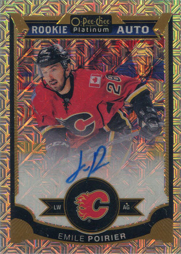 O-Pee-Chee Platinum Hockey 2015-16 Ice Traxx Auto Card 184 Emile Poirier 025/125