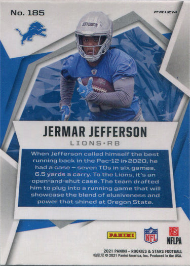 Panini Rookies Stars Football 2021 Red Pulsar Prizm Card 185 Jermar Jefferson