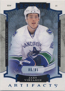 Upper Deck Artifacts Hockey 2015-16 Blue Parallel Card 188 Jake Virtanen 80/85