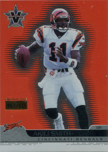 Pacific Vanguard Football 2001 Premiere Date Parallel Card 18 Akili Smith 63/115
