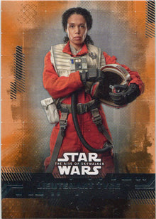 Star Wars Rise Skywalker Base Card 19 Orange Parallel Lieutenant Tyce 27/99