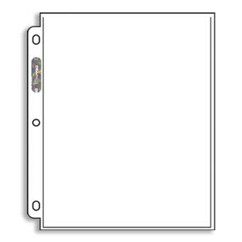 Ultra PRO 1-Pocket Platinum Page with 8-1/2" X 11" Pocket - 100 Count Box