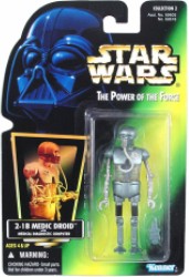 Star Wars POTF 2-1B Medical Droid Action Figure Green Card