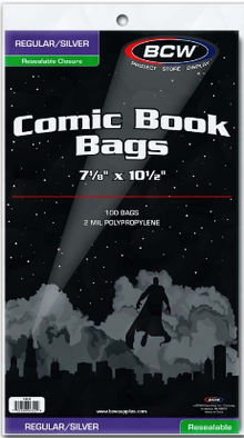 Resealable Silver/Regular Comic Bags