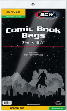 Resealable Golden Comic Bags