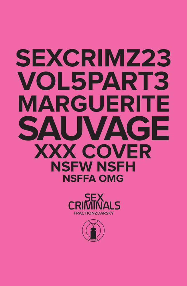 Sex Criminals #23 Xxx Marguerite Sauvage Variant (Mature)