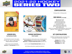 2021-22 Upper Deck Series 2 Hockey Case of 12 Hobby Box
