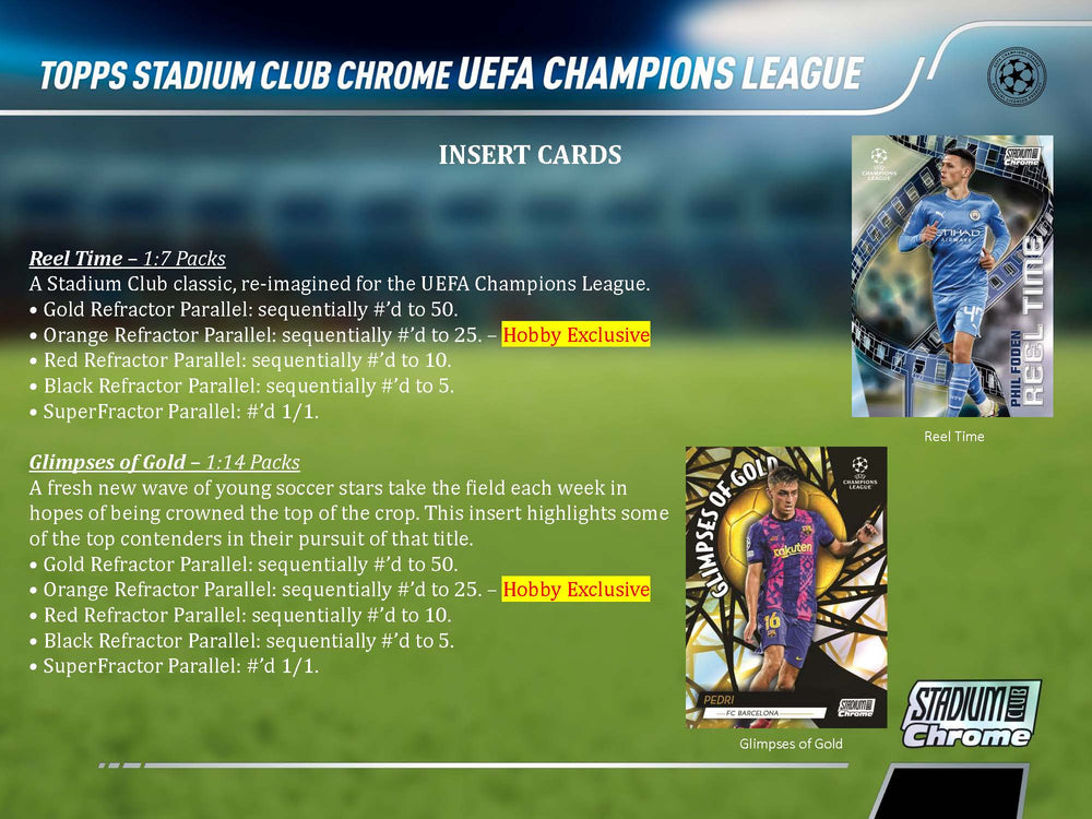 Topps 2021-22 Stadium Club Chrome UEFA Champions League Soccer Hobby Box