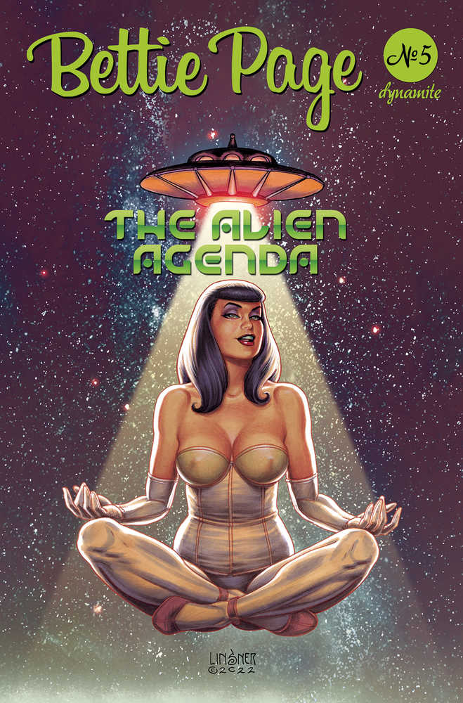Bettie Page Alien Agenda #5 Cover A Linsner